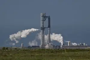 Starship at the launching station